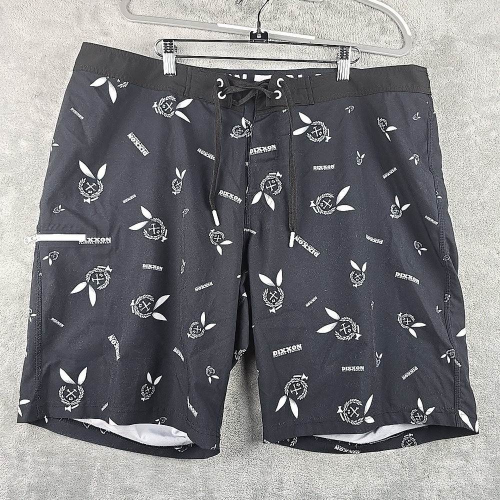 Dixxon Flannel Co Board Shorts‎ Mens 40 Black 10" Inseam Beach Surf Swim Trunks